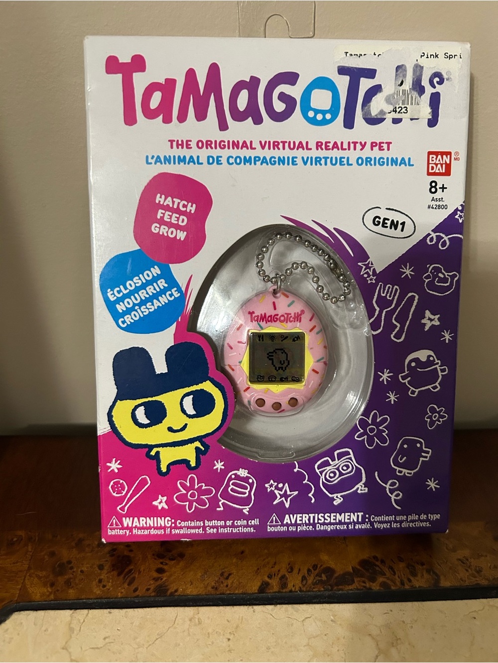 Bandai Tamagotchi Gen 1 Original Digital Pet W/ Sprinkles Design